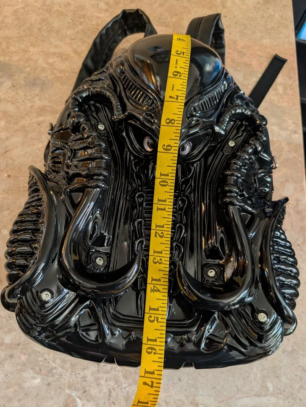 Alien VS Predator PVC Xenomorph Shaped Purse Sci-fi Backpack Black 3D Creepy